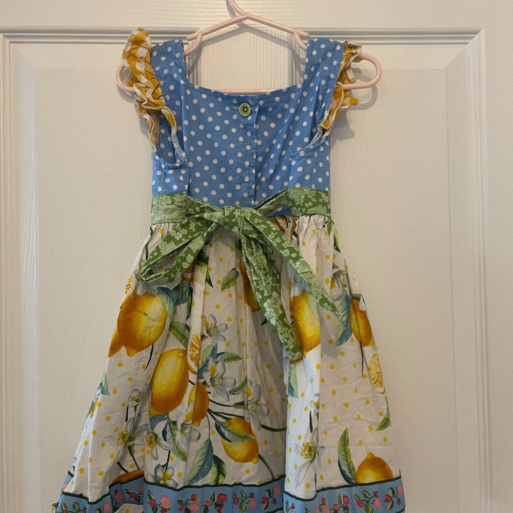 PLATINUM Matilda Jane lemon dress size 6 7/9 - Picture 2 of 2